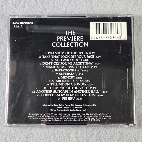 The Best of Andrew Lloyd Webber CD The Premier Collection 1988 - Picture 2 of 4